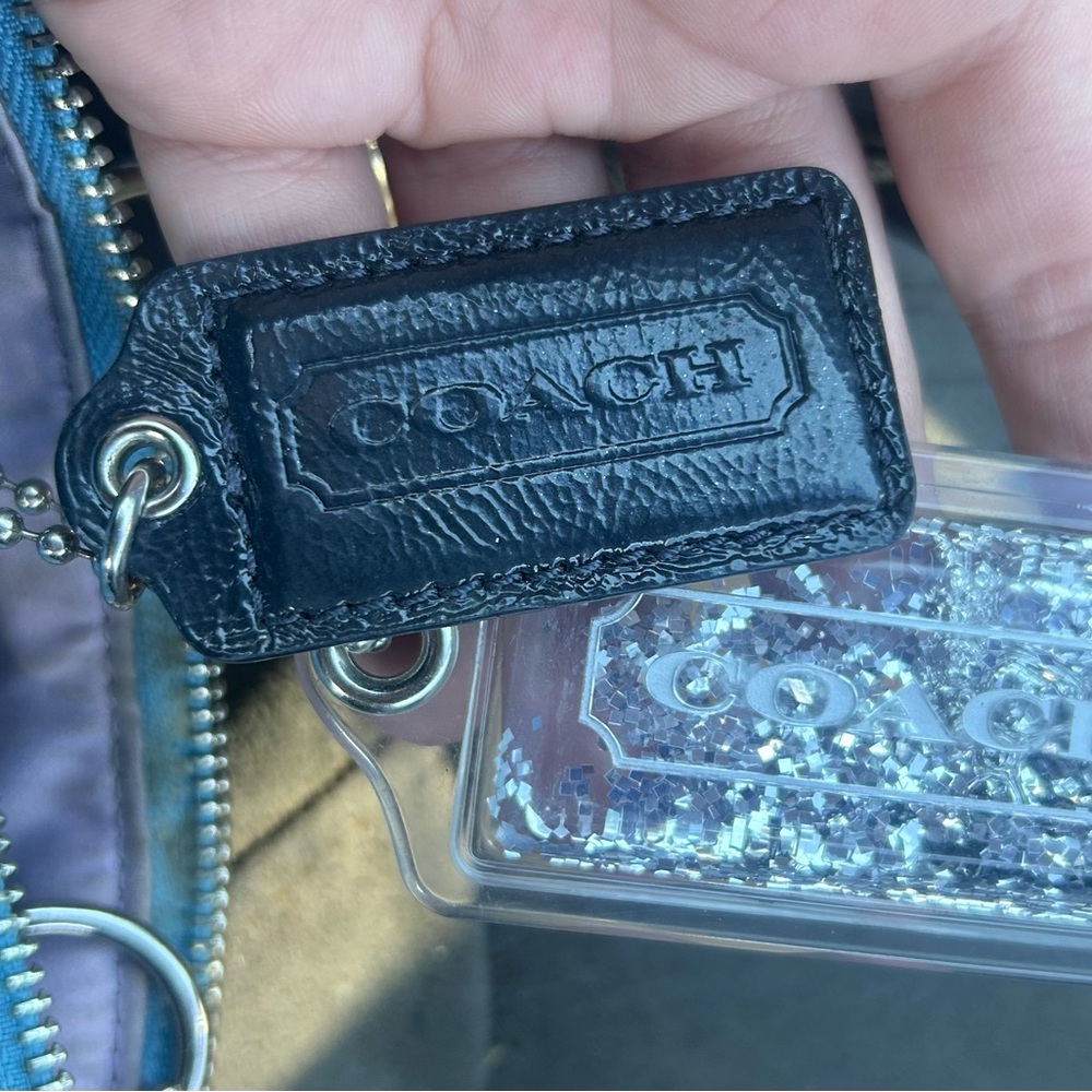 Coach Silver Sparkle Glitter Keychain - Picture 5 of 8